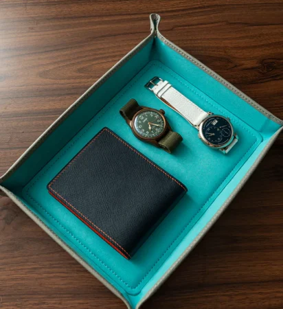 Valet Tray – Grey / Dark Green