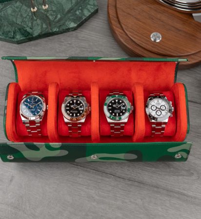 Green Camo Watch Roll