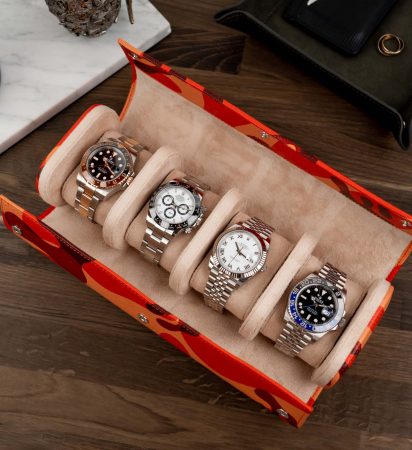 Orange Camo Watch Roll