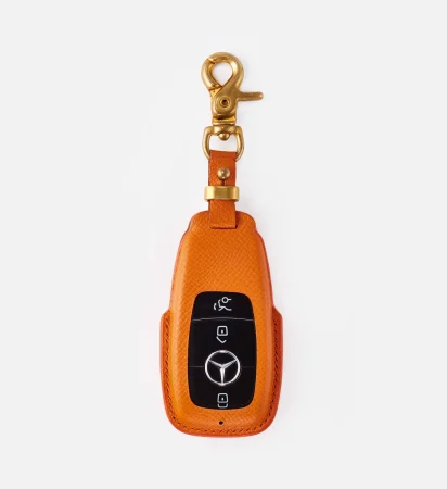 Key Leather Case for Mercedes – Epsom/Orange