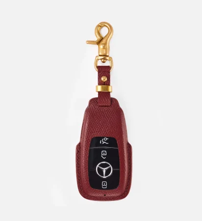 Key Leather Case for Mercedes – Epsom/Burgundy