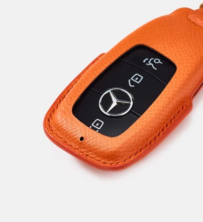 Key Leather Case for Mercedes – Epsom/Orange
