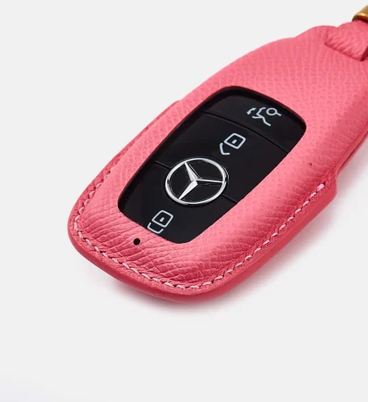 Key Leather Case for Mercedes – Epsom/Pink