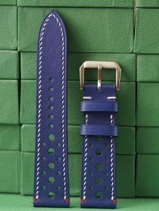 Blue Boxcalf Rally-Slim Strap