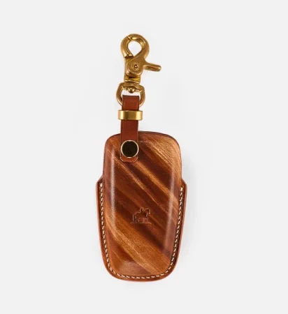 Key Leather Case for Ford – Wood Grain Dyed Leather