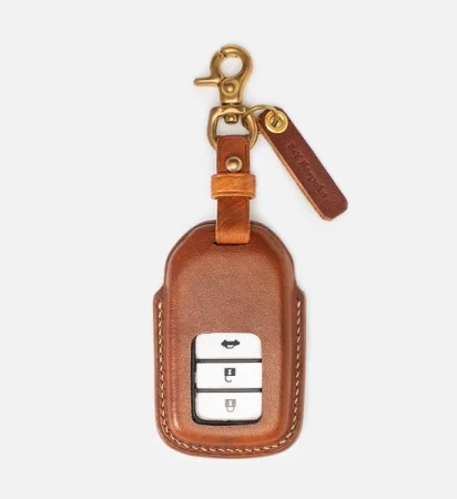 Key Leather Case for Honda – Wood Grain Dyed Leather