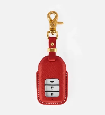 Key Leather Case for Honda – Epsom/Navy, Red