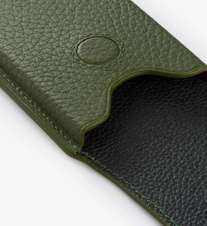 Leather Business Card Holder – Togo/Olive