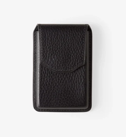 Leather Business Card Holder – Togo/Black