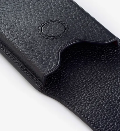 Leather Business Card Holder – Togo/Black